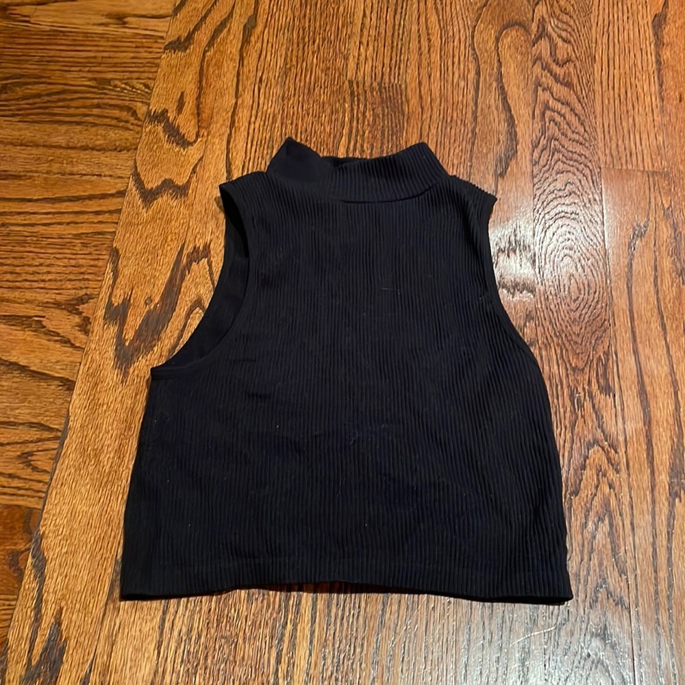 Zara Turtleneck Ribbed Tank